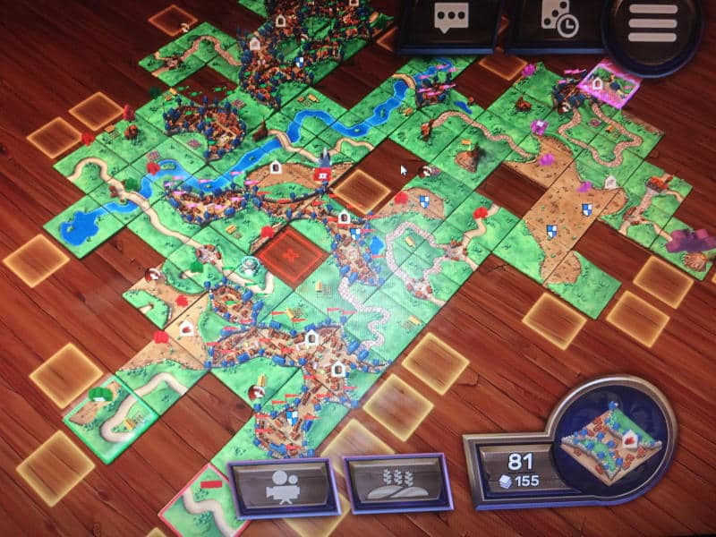 the digital version of Carcassonne