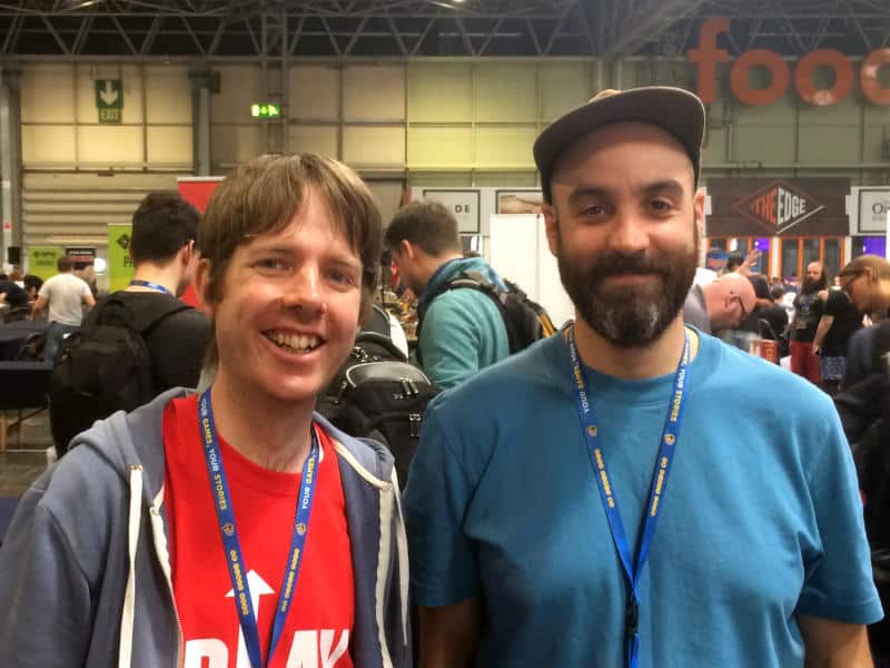 Matthew Dunstan and Rory Muldoon at UK Games Expo 2022
