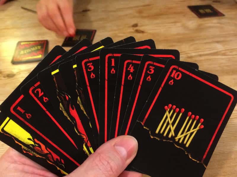 a hand of Matches cards with various numbers