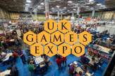 a photo of one of the halls at UK Games Expo with lots of people playing and walking aroudn