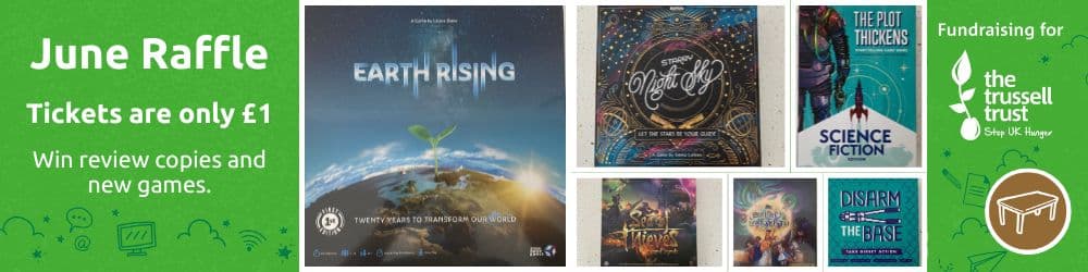 Fundraising for The Trussell Trusts - prizes are brand new copies of Earth Rising: Twenty Years to Transform Our World and Library Labyrinth, and used copies of Starry Night Sky, Sea of Thieves: Voyage of Legends, The Plot Thickens: Science Fiction Edition and Disarm the Base