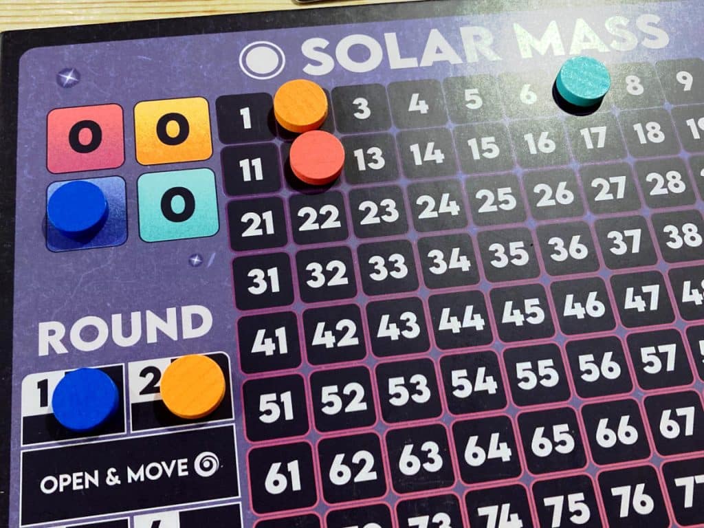 the scoreboard of Ultramassive where points are counted in solar mass