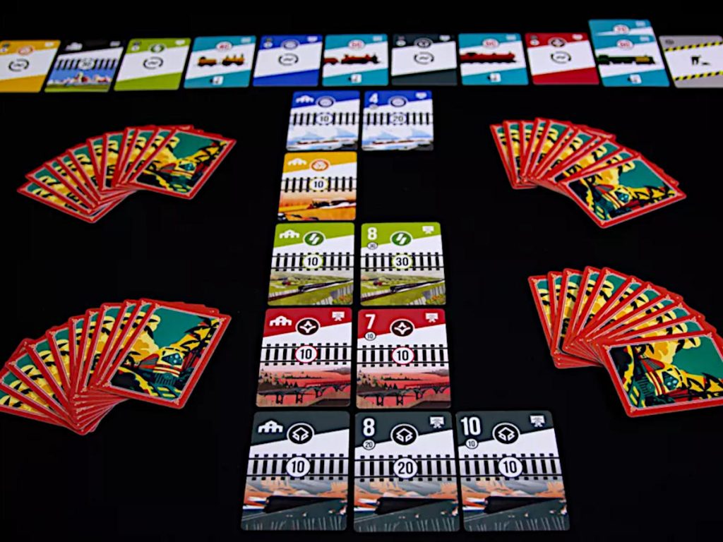 the game's cards laid on the table