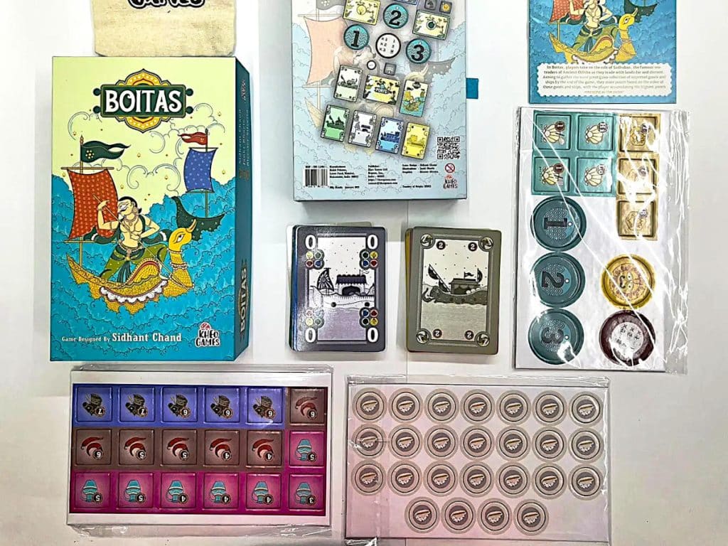 the contents of Boitas laid out on the table