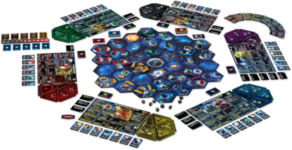 Twilight Imperium set up on the table