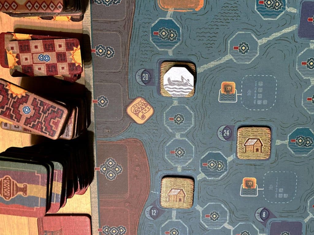 the lake board and a few stacks of textile tiles