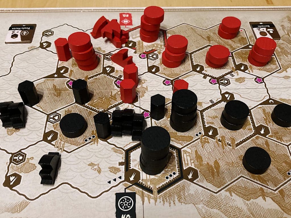 the board of General Orders: Sengoku Jidai and some of the pieces